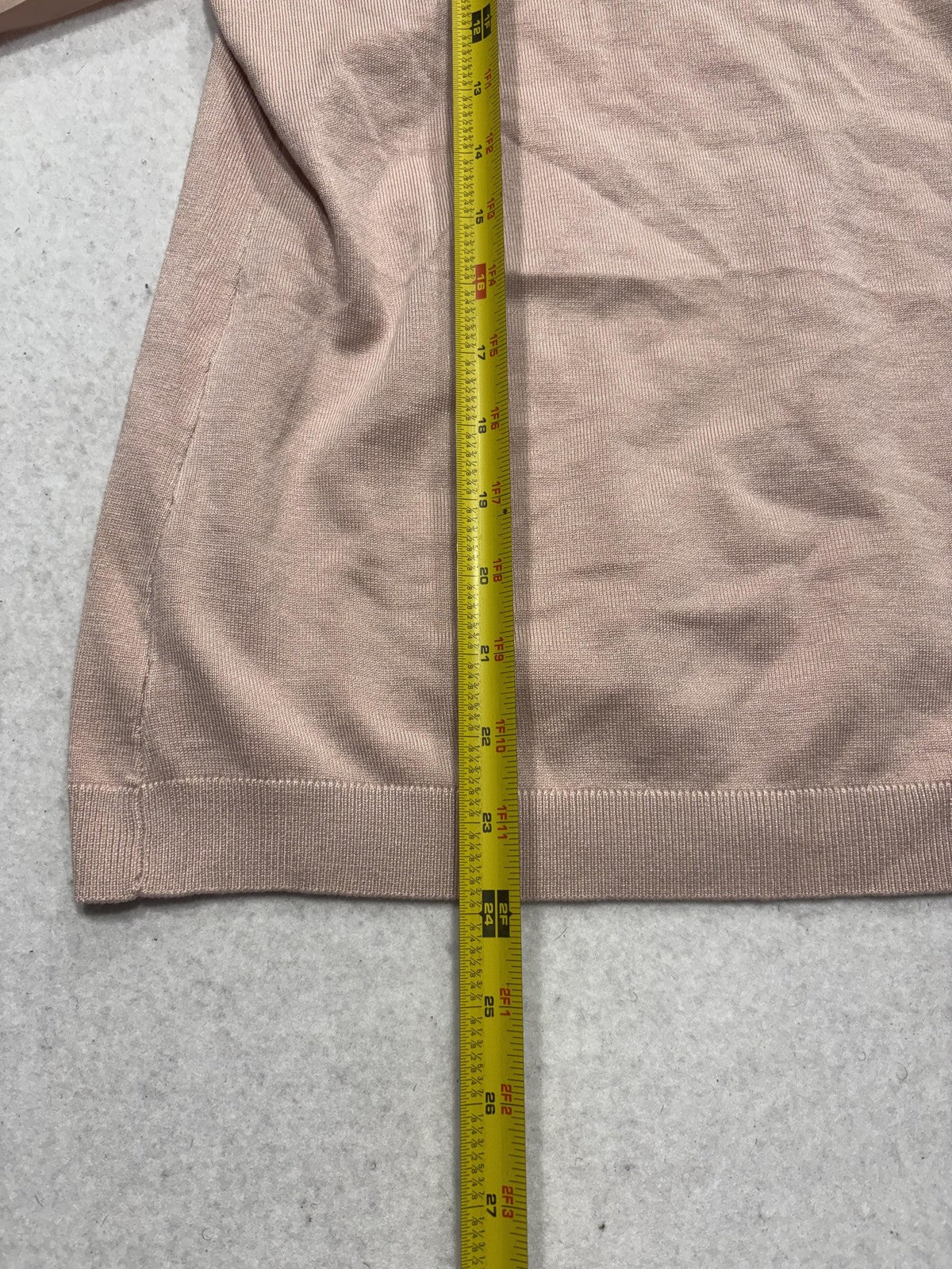 Adrianna Papell Sweater Womens Large Pink Mock Neck Pleated Balloon Sleeve Knit