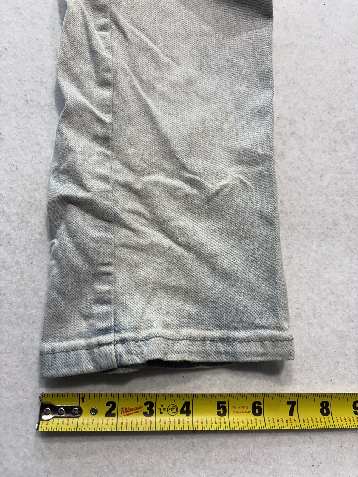 Smoke Rise Jeans Mens 38x34 Blue Light Wash Distressed Moto Biker Slim Tapered