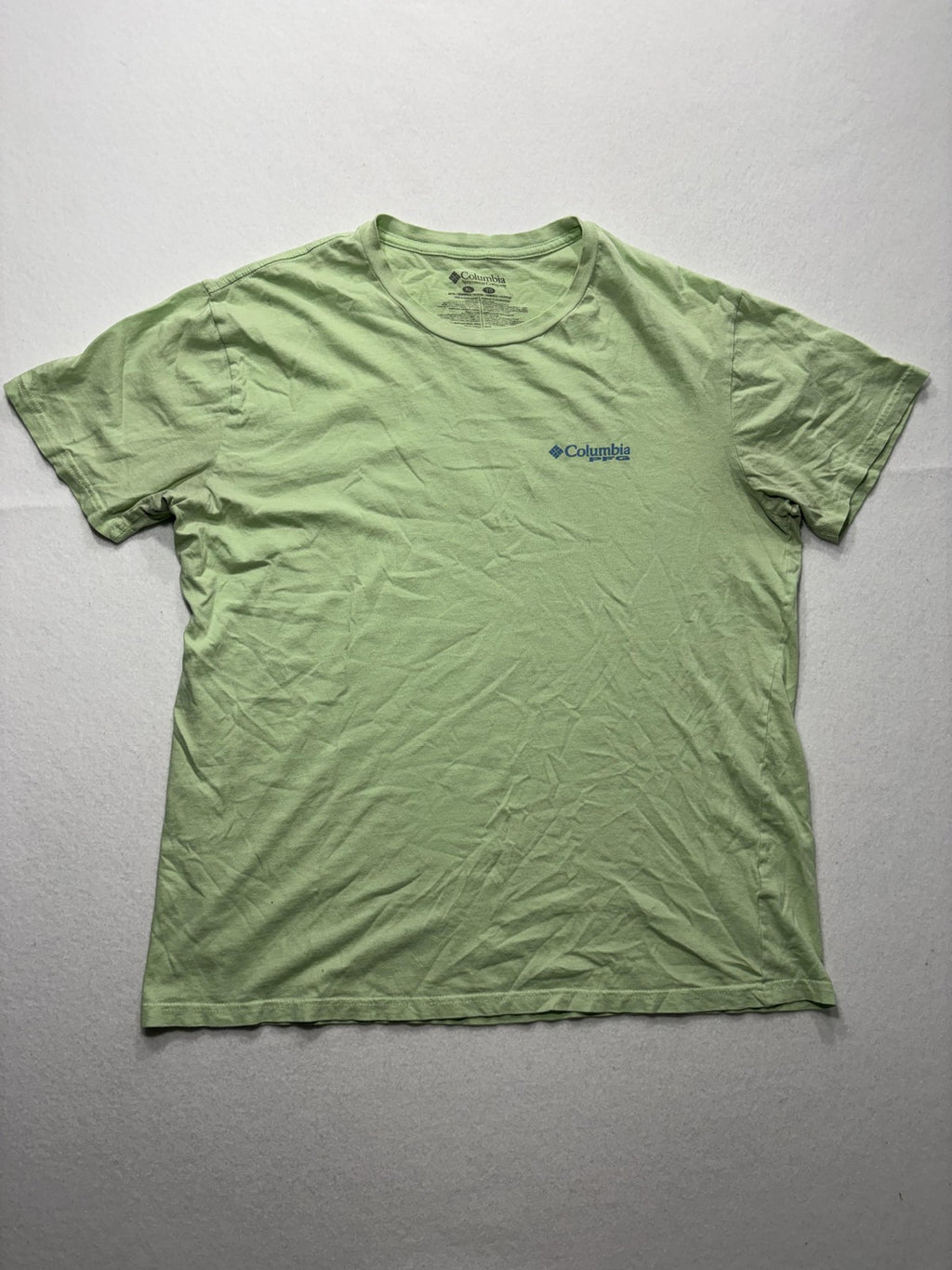 Columbia PFG Shirt Mens XL Green Graphic Tee Short Sleeve Fishing Cotton Outdoor