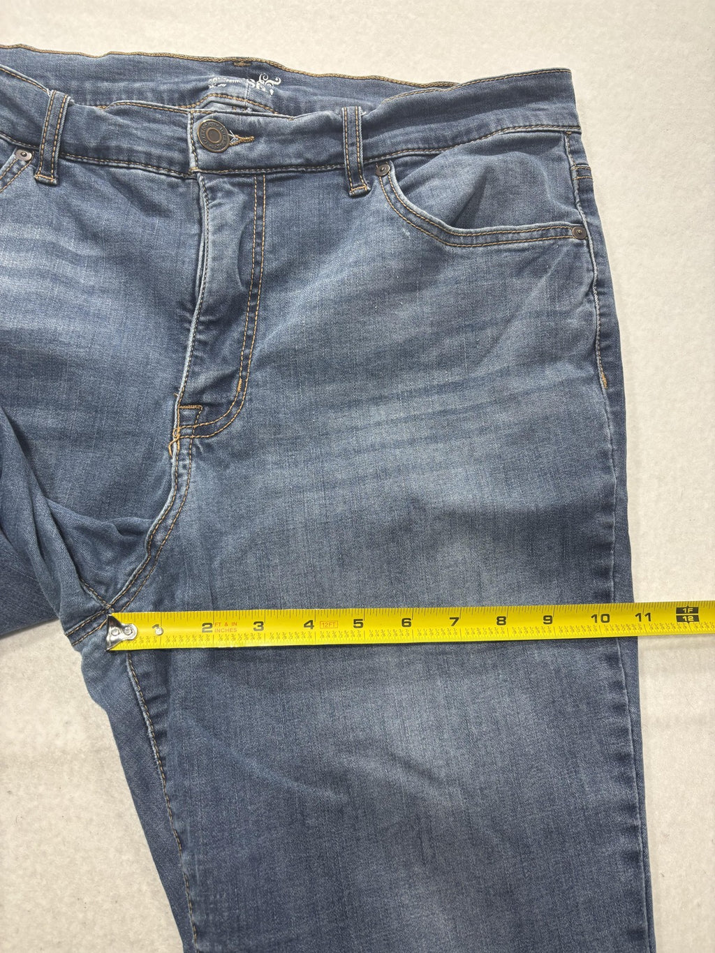 Terra & Sky Jeans Womens 16W Petite Blue Medium Wash High Rise Skinny 37x26.5