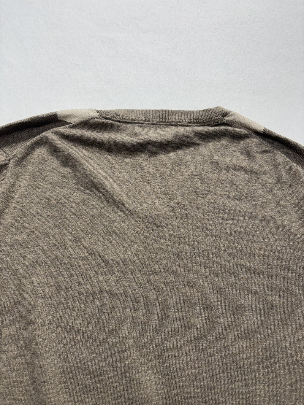 Banana Republic Sweater Mens Medium Brown Argyle V Neck Silk Blend Knit Pullover