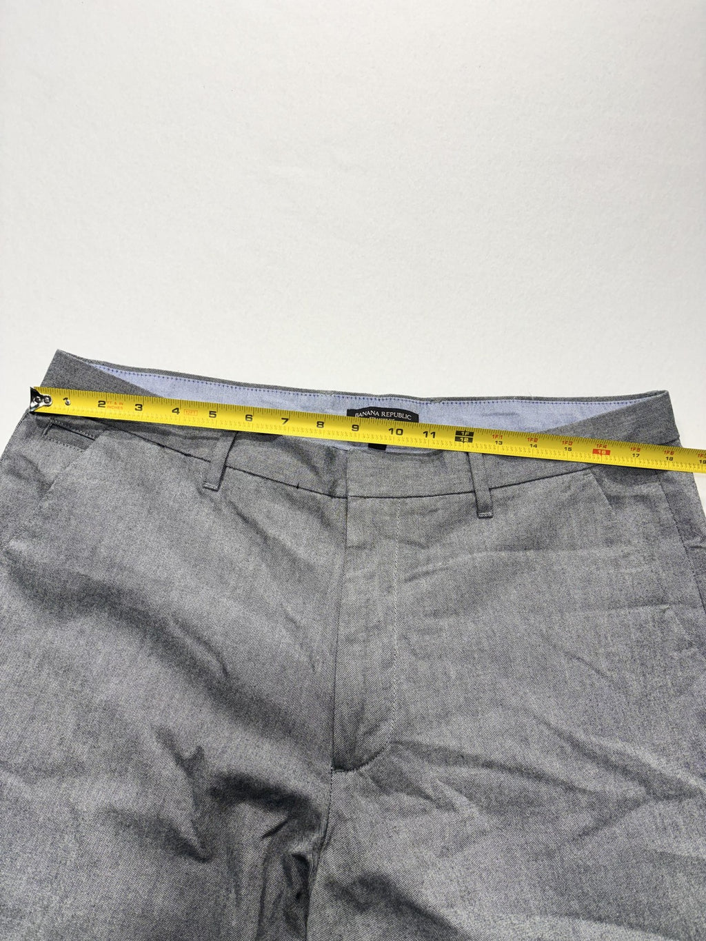 Banana Republic Chino Pants Mens 36x34 Gray Straight Fit Chambray Casual Work