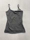 Forever 21 Tank Top Womens M Gray Camisole Adjustable Spaghetti Strap Basic
