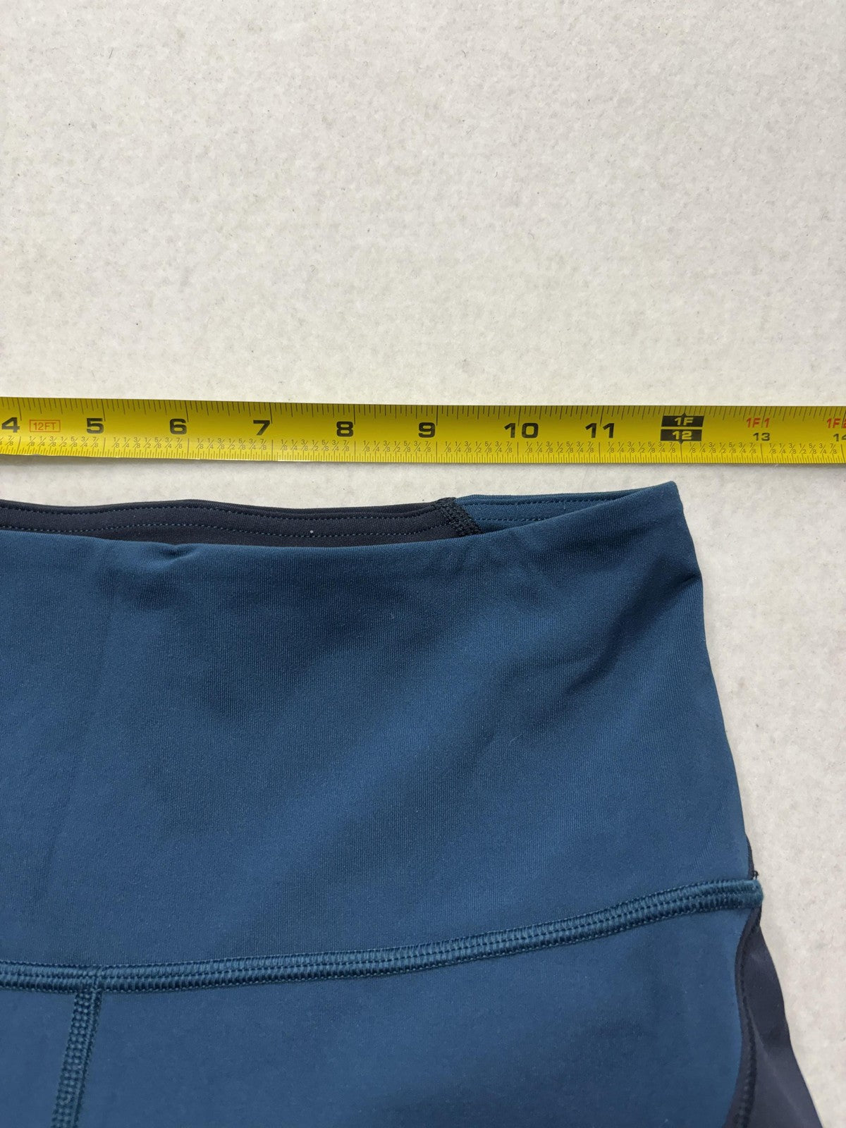 Lululemon Leggings Womens 4 Blue Colorblock High Rise 25" Inseam Ankle Yoga