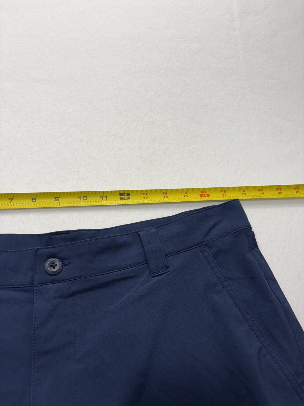Columbia PFG Cargo Shorts Mens 36 Blue 8" Inseam Stretch Fishing Outdoor