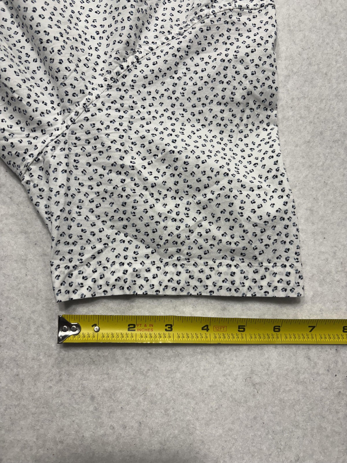 Michael Kors Shirt Mens Large White Floral Short Sleeve Button Up Slim Fit