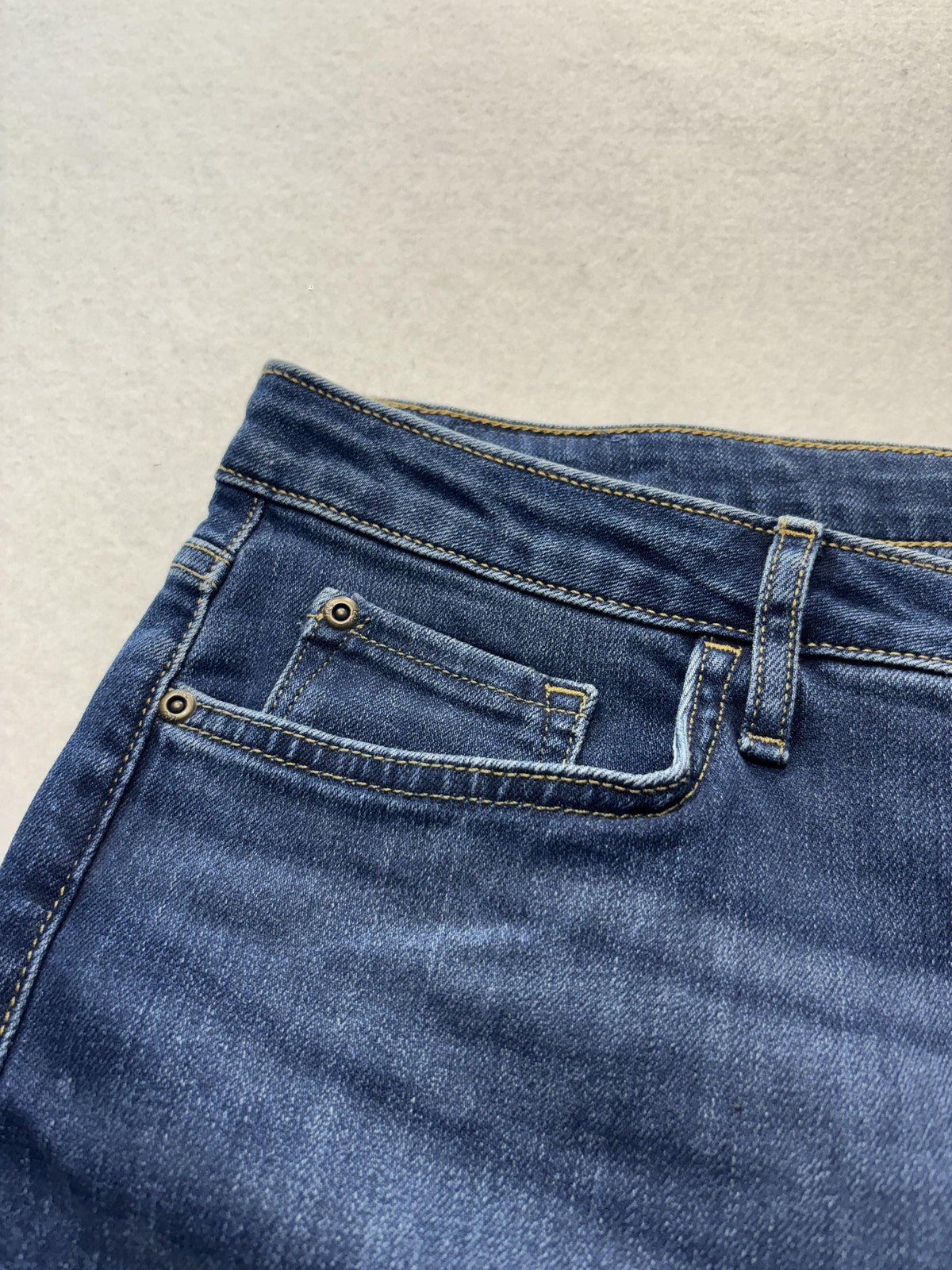 Lee Jeans Womens 14P Blue Medium Wash Mid Rise Bootcut Regular Stretch 33x29
