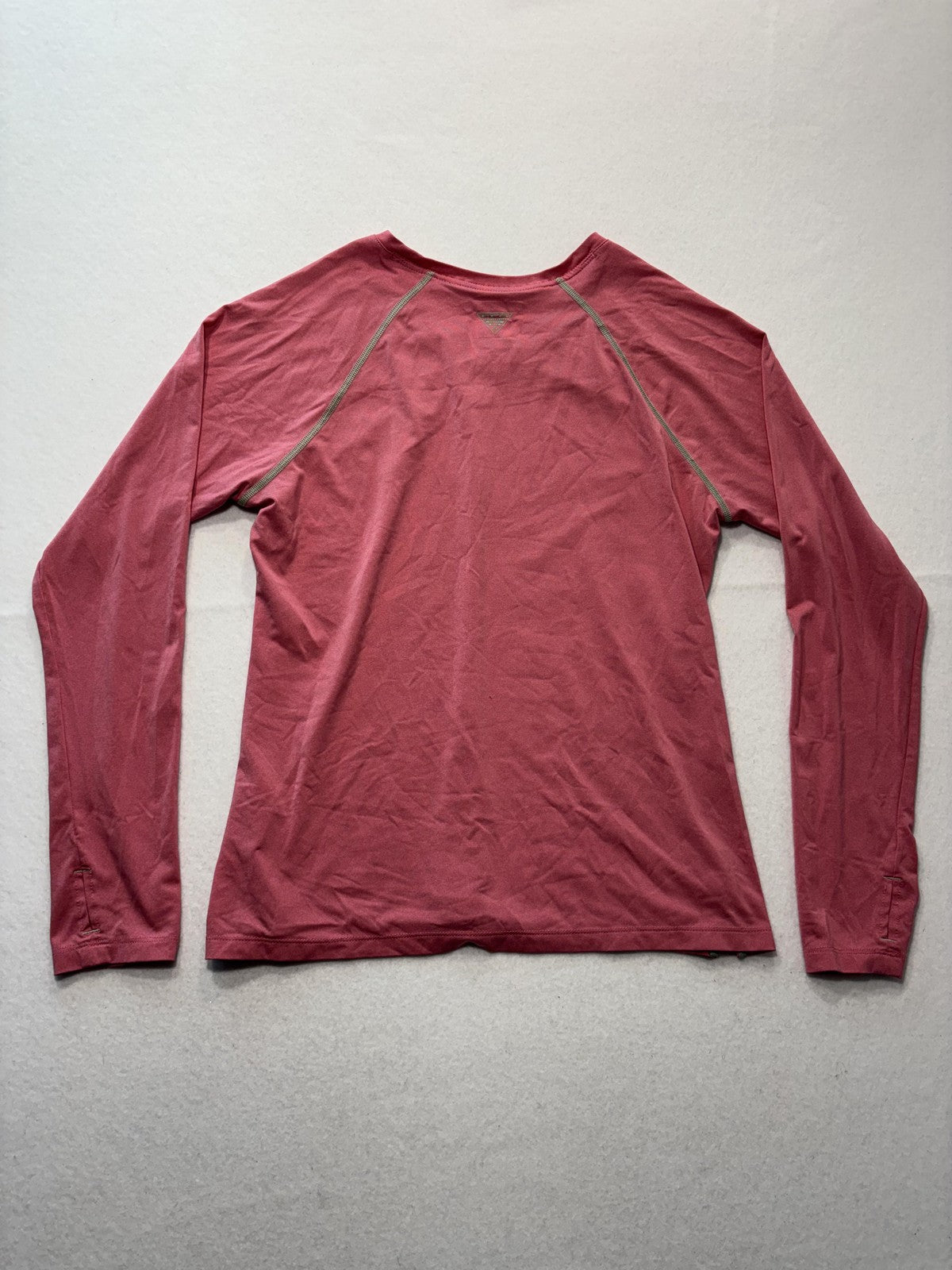 Columbia PFG Omni-Shade Shirt Womens M Pink Crew Neck Long Sleeve Sun Protection