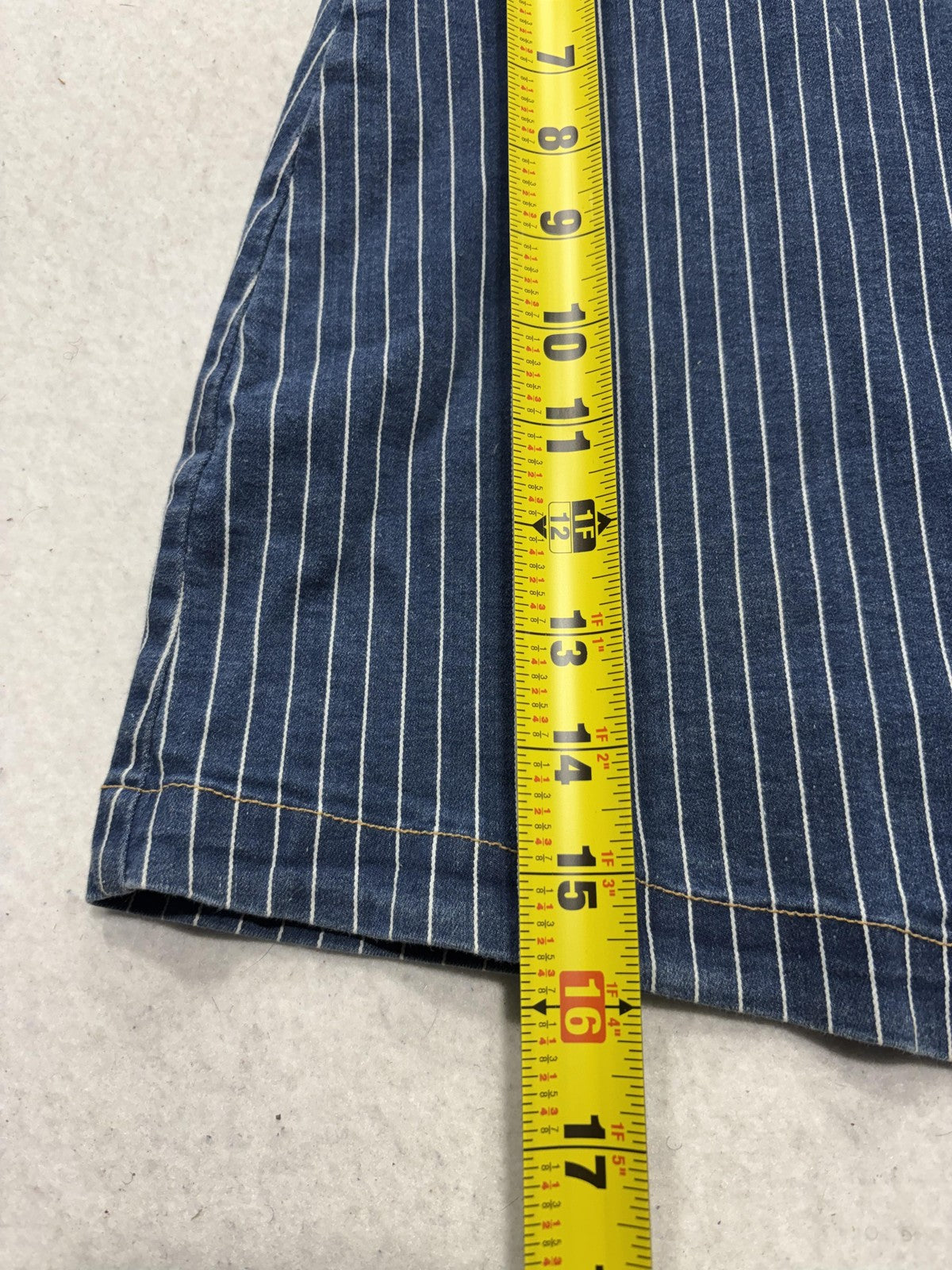 Chelsea & Violet Skirt Womens M Blue Stripe Denim Button Front Mini Casual