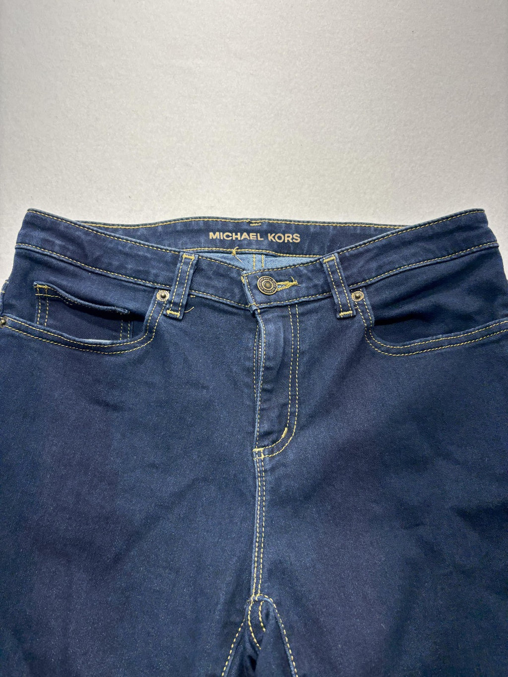 Michael Kors Izzy Skinny Jeans Womens 8 Blue Dark Wash Mid Rise Stretch 30x28.5