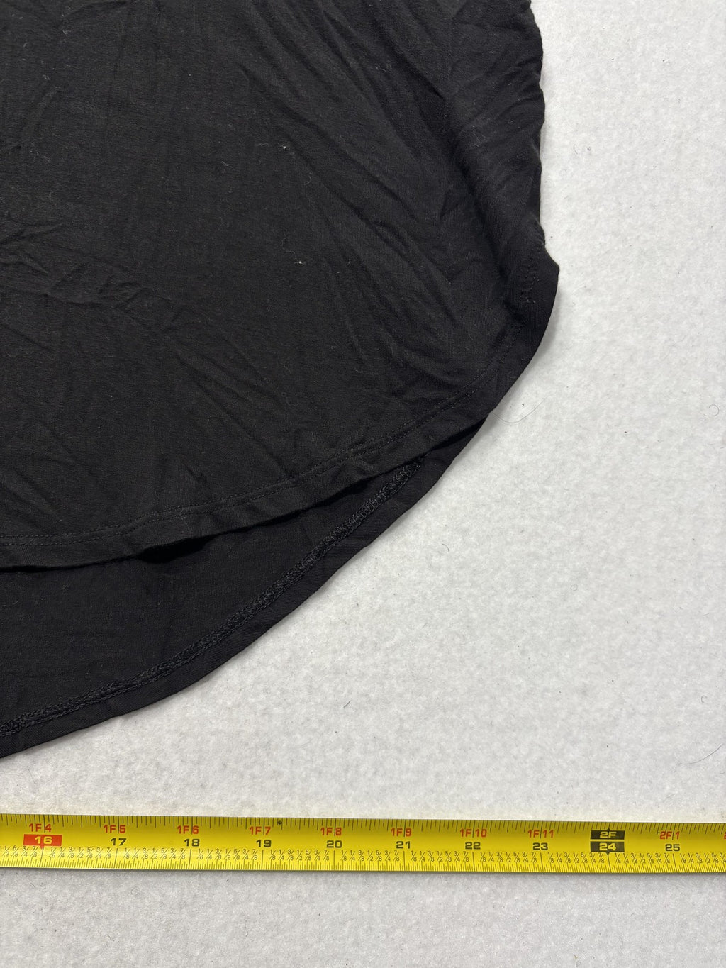 Time And Tru Shirt Womens XL Black Scoop Neck Short Sleeve Tunic Tee Casual