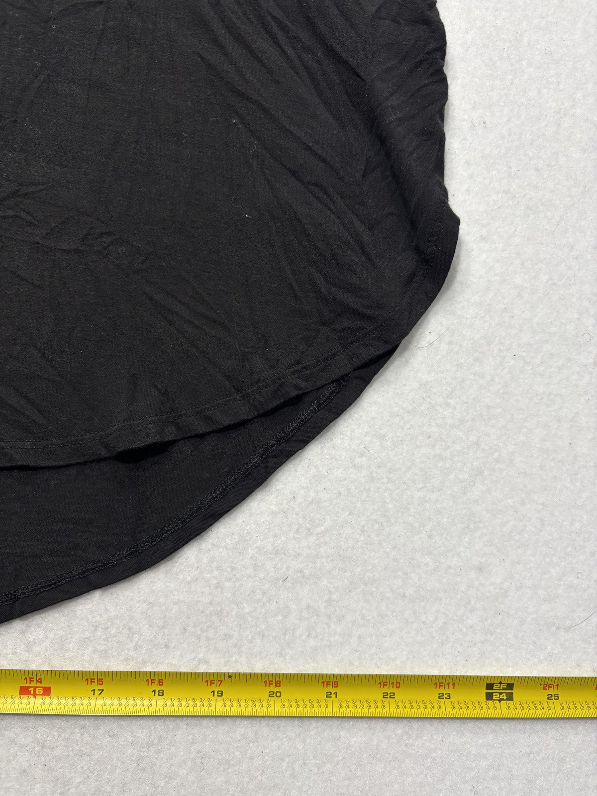Time And Tru Shirt Womens XL Black Scoop Neck Short Sleeve Tunic Tee Casual