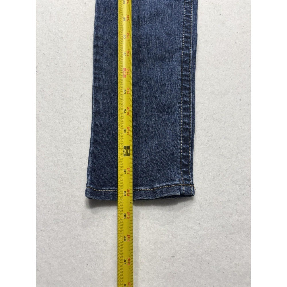 Seven7 Jeans Womens 16 Blue Medium Wash Mid Rise Straight Stretch 34x31