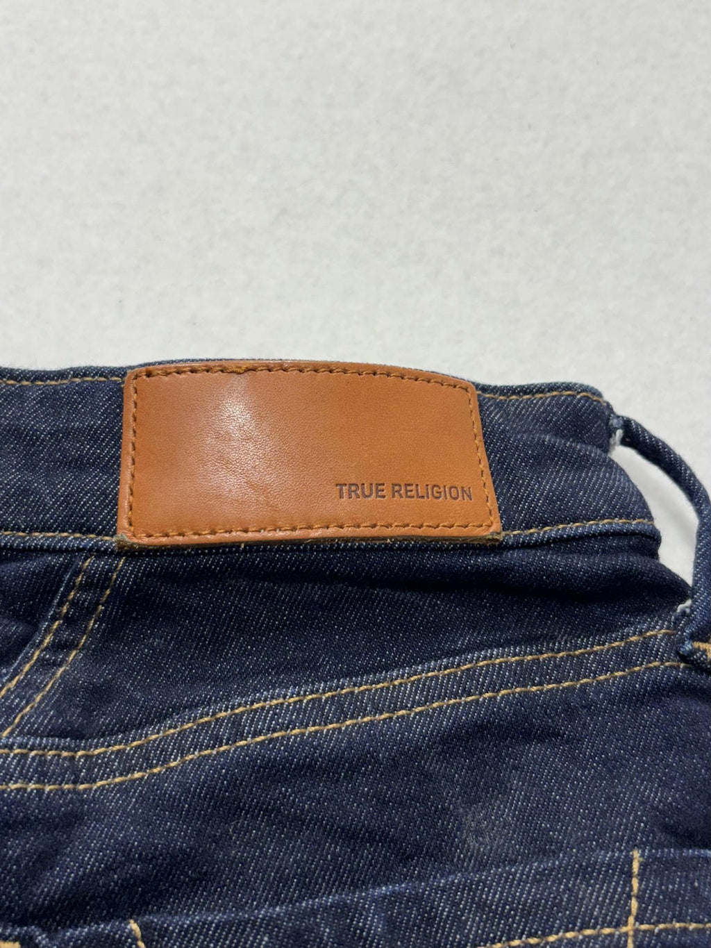 True Religion Skirt Womens 26W Blue Denim Utility Pocket Mini Stretch Casual