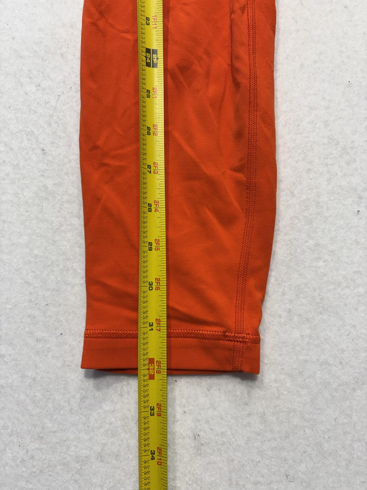 Lululemon Leggings Womens 8 Orange High Rise 25" Inseam Ankle Stretch Yoga