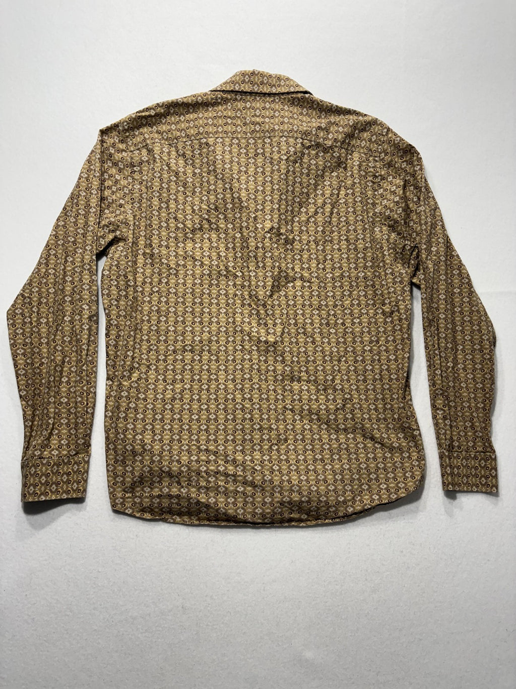 Michael Kors Dress Shirt Mens Large Brown Floral Long Sleeve Tailored Fit