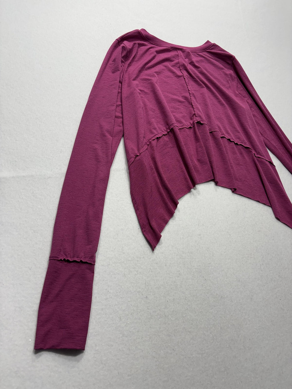 FP Movement Shirt Womens XS/S Pink Cropped Long Sleeve Crew Neck Yoga Athletic