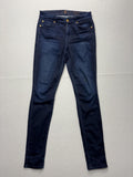 7 For All Mankind Jeans Womens 27 Blue Dark Wash High Waist Skinny Stretch