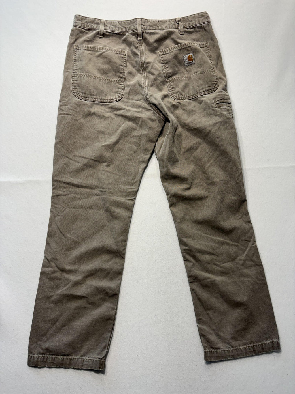 Carhartt Carpenter Pants Mens 34x32 Beige Relaxed Fit Canvas Workwear Casual