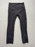 Lululemon Leggings Womens 6 Gray High Rise Cropped 23.5" Inseam Pocket Stretch