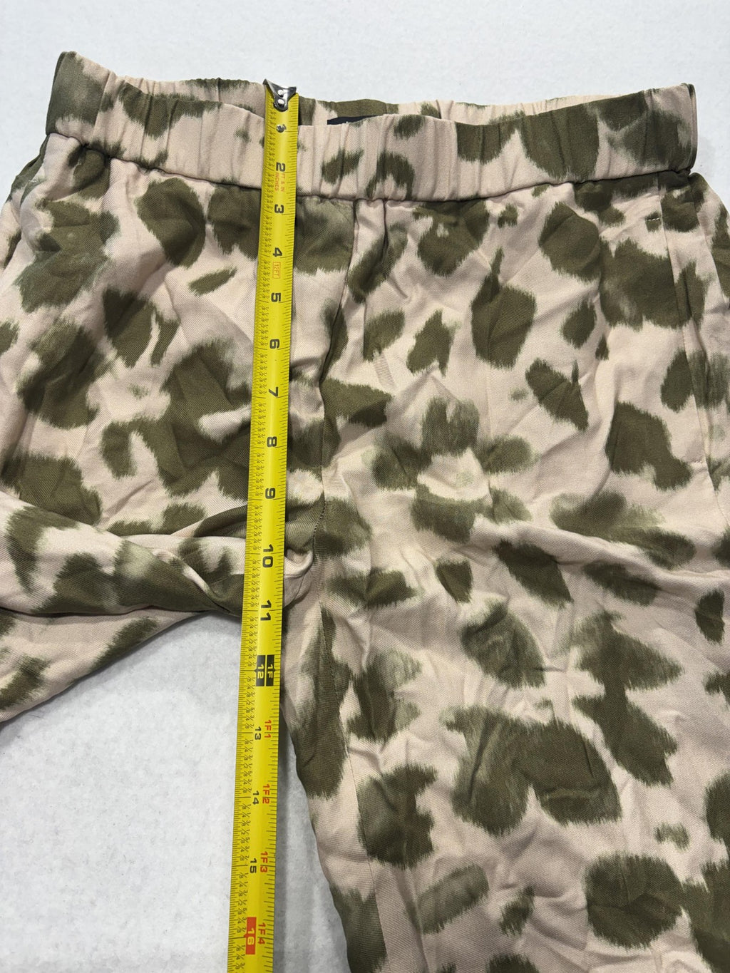 Luisa Cerano Dress Pants Womens 4 Pink Green Animal Print Wide Leg Pull On