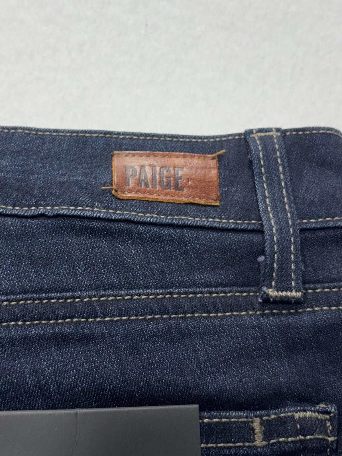 Paige Edgemont Jeans Womens 31 Blue Dark Wash Mid Rise Ultra Skinny 31x29.5 Zips