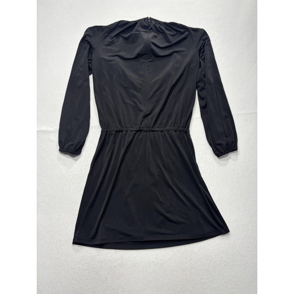MICHAEL Michael Kors Dress Womens Large Black Halter Cold Shoulder Blouson Short
