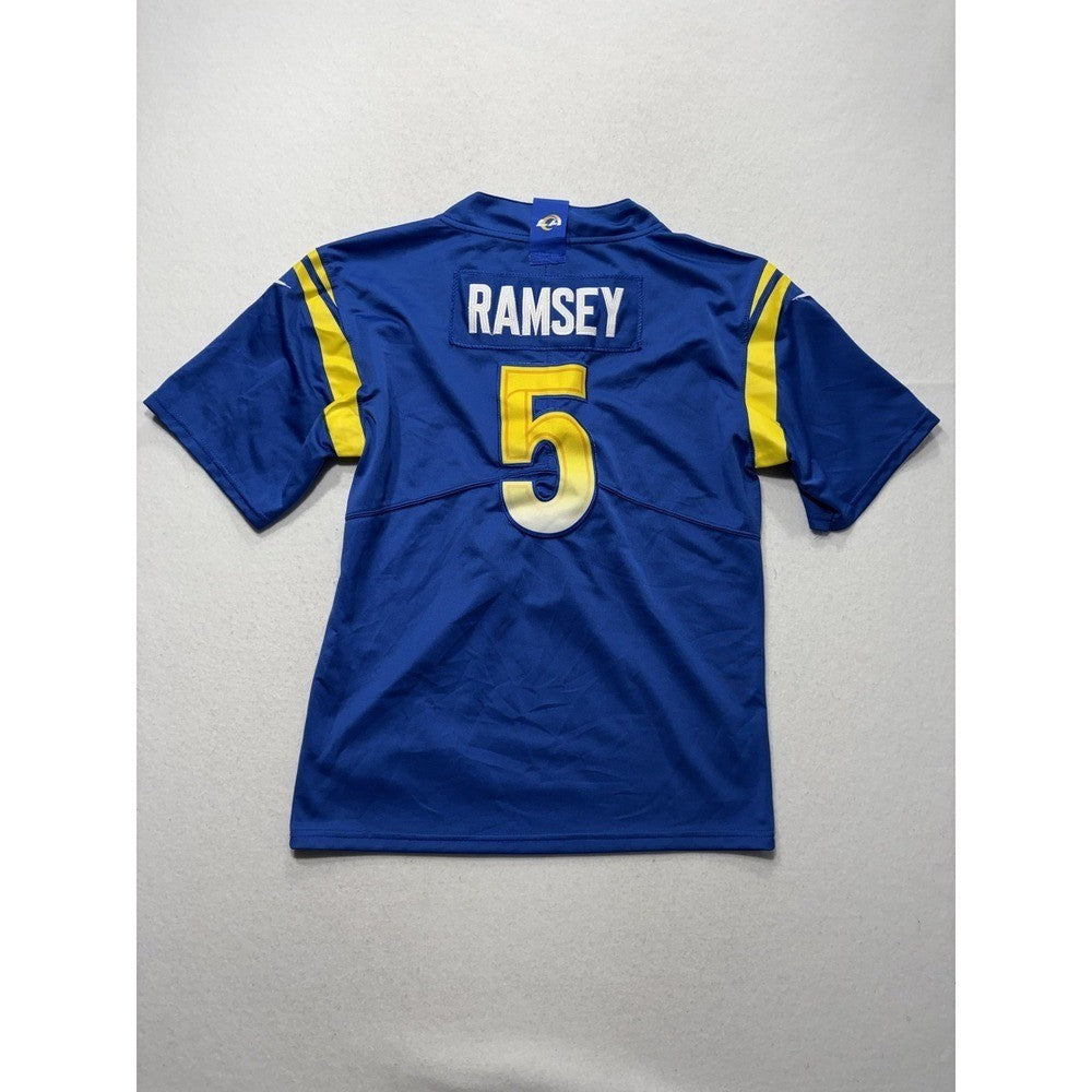 Los Angeles Rams Jersey Boys XL Blue NFL Football Nike Jalen Ramsey 5 On Field
