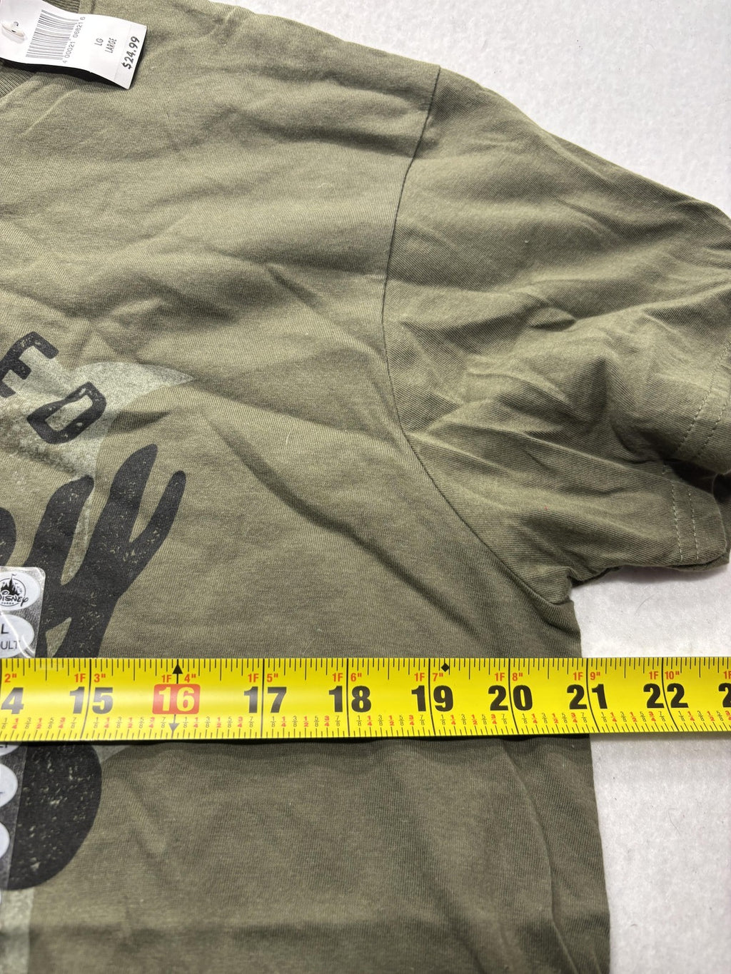 Disney Mens Mickey Mouse Established 1928 Graphic T-Shirt Green Large NWT