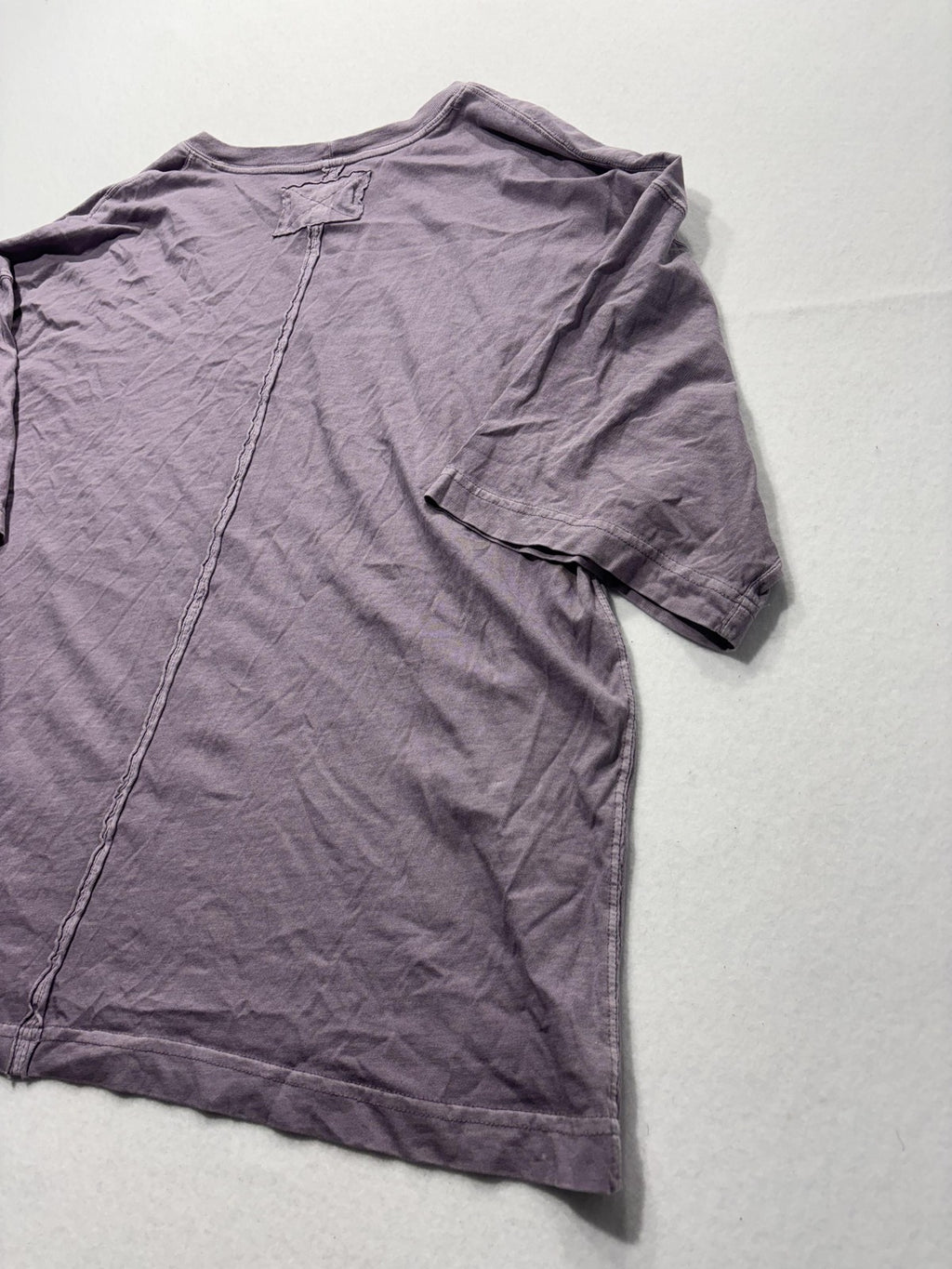 We The Free Shirt Womens Medium Purple Crew Neck Relaxed Fit Short Sleeve Cotton