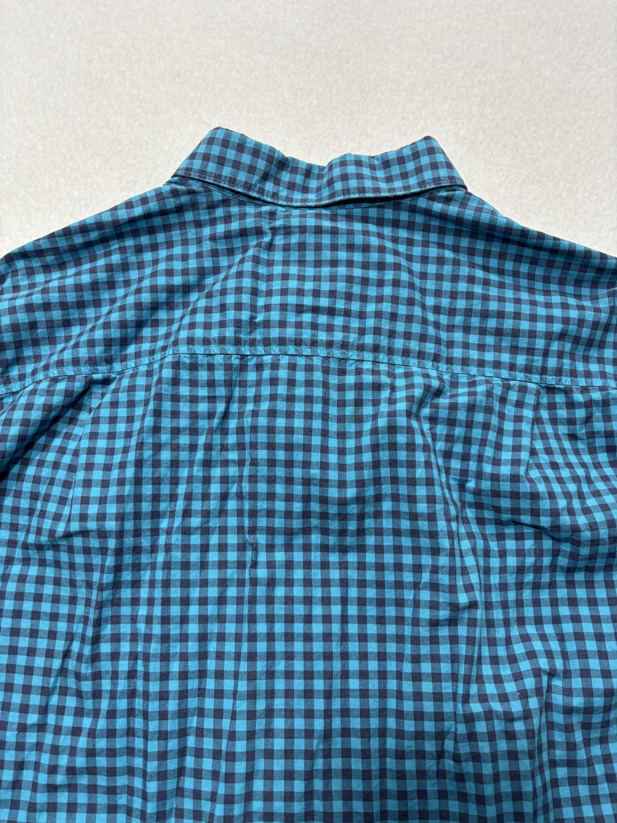 Tommy Bahama Shirt Mens Medium Blue Gingham Pima Cotton Long Sleeve Button Up