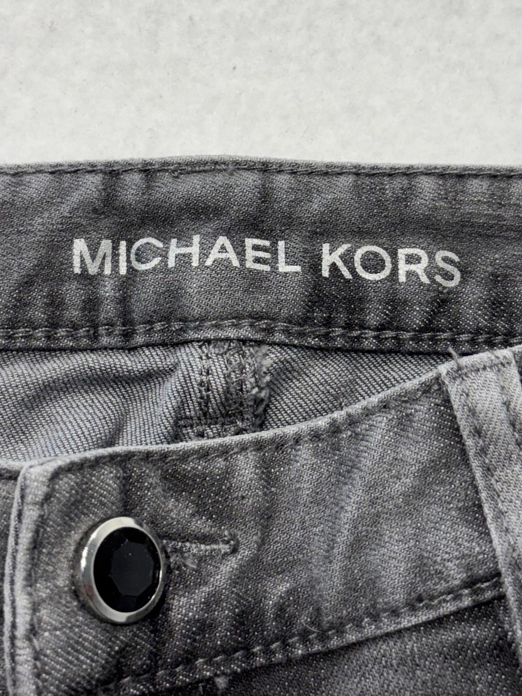 MICHAEL Michael Kors Jeans Womens 6 Charcoal Mid Rise Skinny Lace 30x29.5