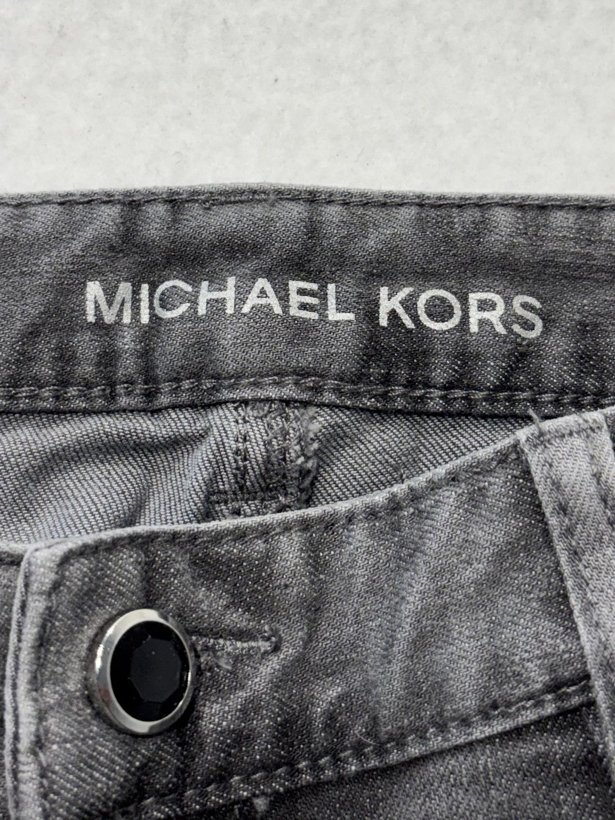 MICHAEL Michael Kors Jeans Womens 6 Charcoal Mid Rise Skinny Lace 30x29.5