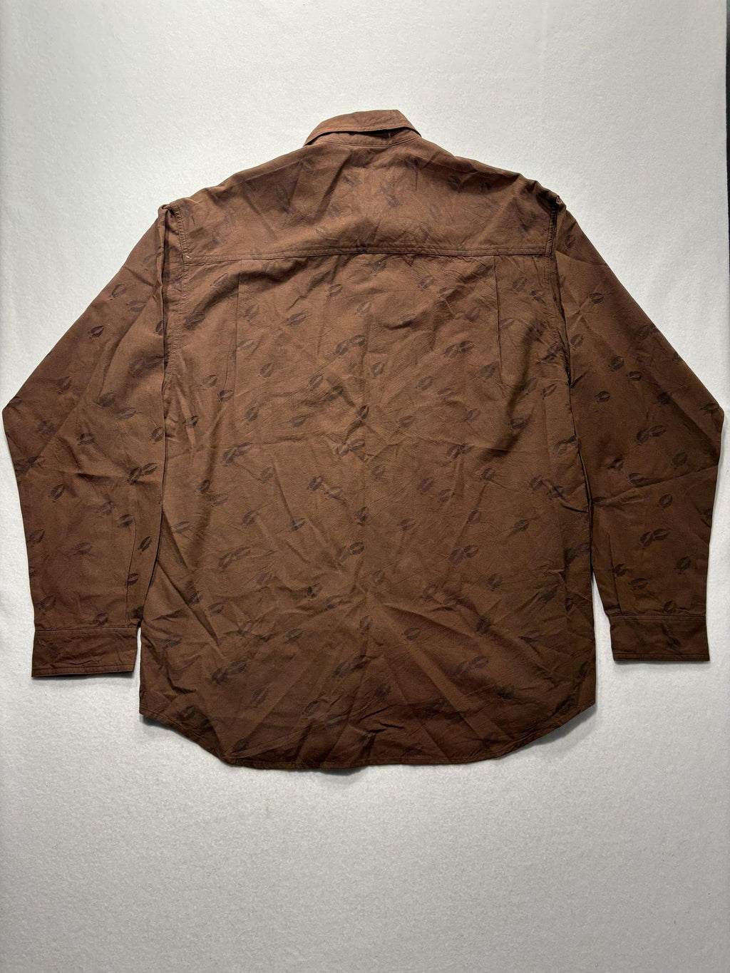 Columbia Shirt Mens Large Brown Whitetail Tracks Long Sleeve Button Up Hunting
