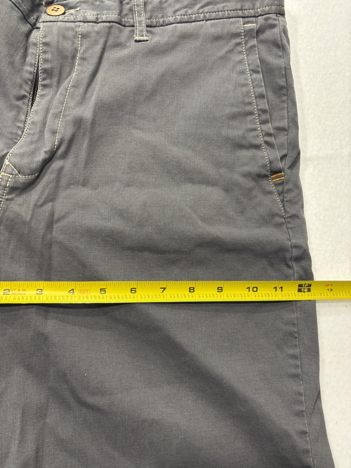 Tommy Bahama Chino Shorts Mens 36 Gray 10" Inseam Flat Front Canvas Casual