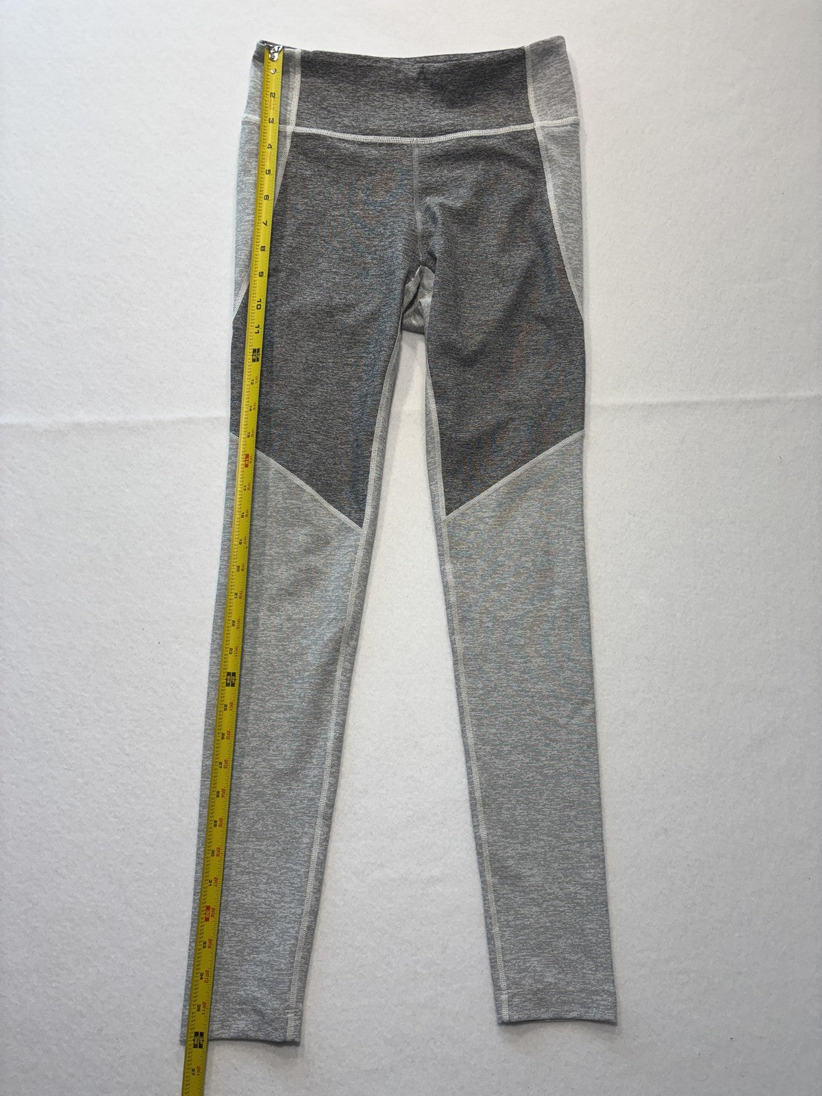 Outdoor Voices Leggings Womens Small Gray Colorblock Stretch Knit Ankle