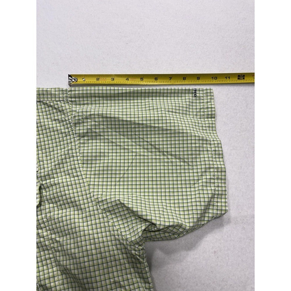 Columbia PFG Super Bahama Shirt Mens 2XL Green Short Sleeve Fishing Button Up