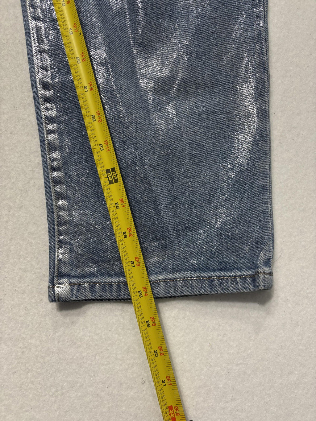 KUT From The Kloth Ashley Slouchy Barrel Jeans Womens 8 Silver High Rise Crop