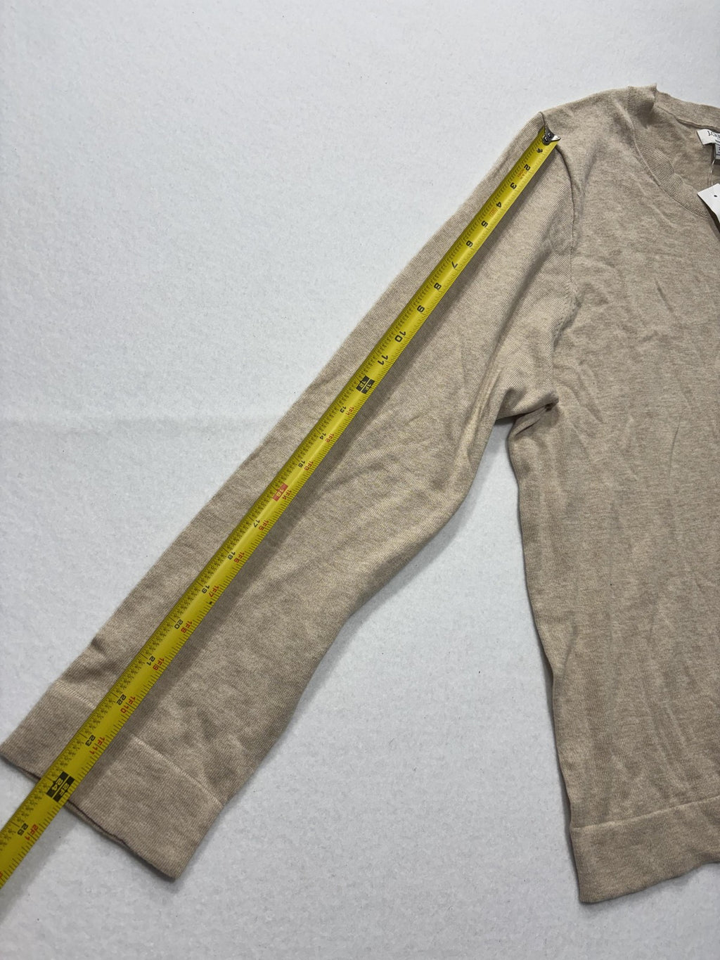 J.Crew Teddie Sweater Womens 2X Plus Beige Knit Crew Long Sleeve Pullover