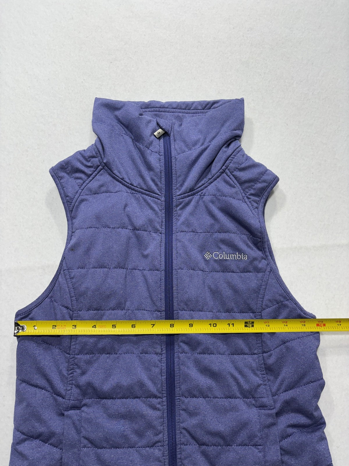 Columbia Vest Womens XS Purple Quilted Insulated Full Zip Stand Collar Outdoor