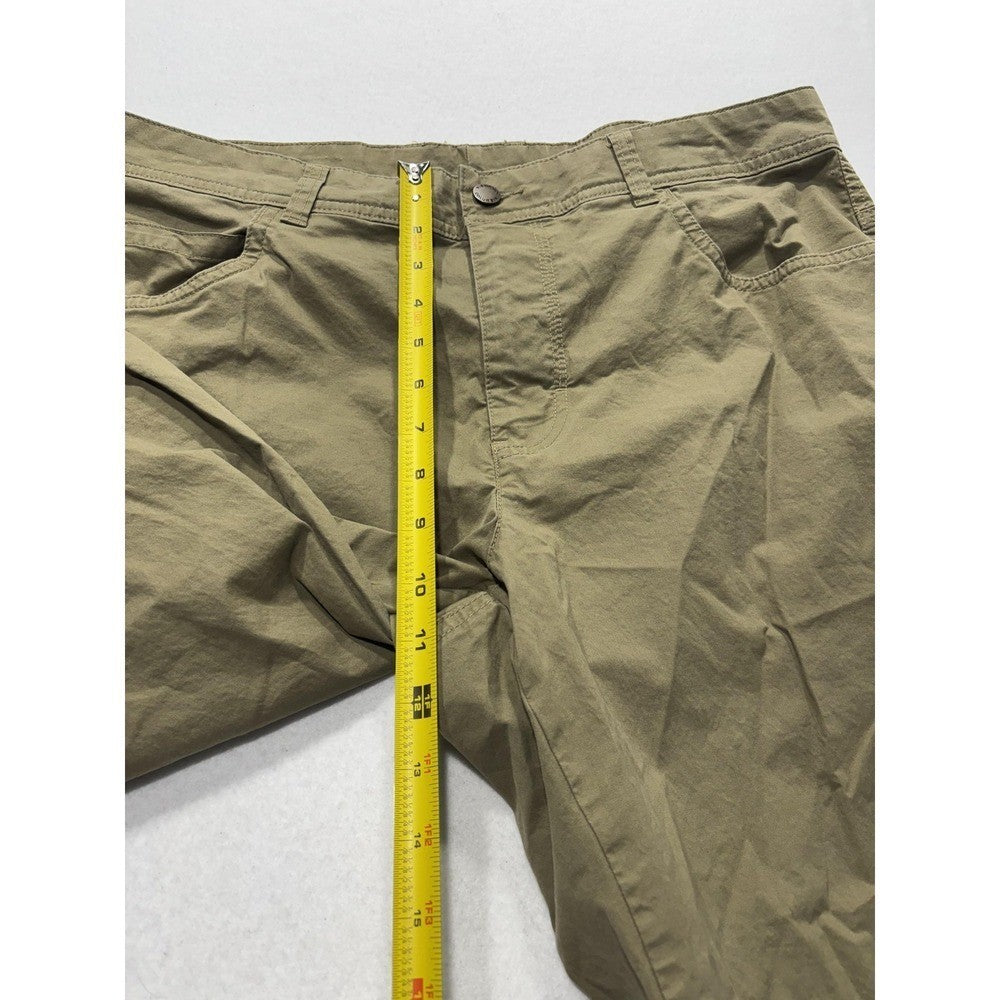 Columbia Khaki Pants Mens 34x30 Green Regular Fit Canvas Stretch AM0449 Outdoor