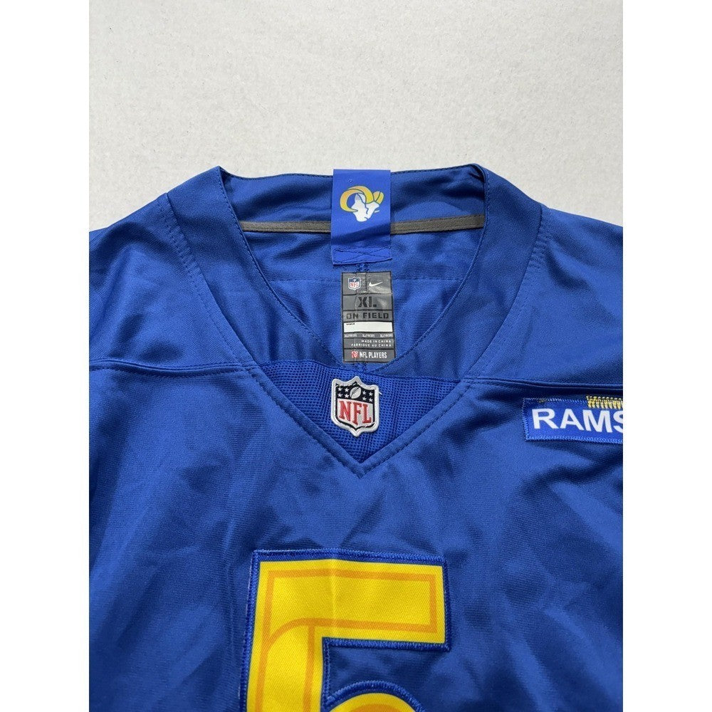 Los Angeles Rams Jersey Boys XL Blue NFL Football Nike Jalen Ramsey 5 On Field