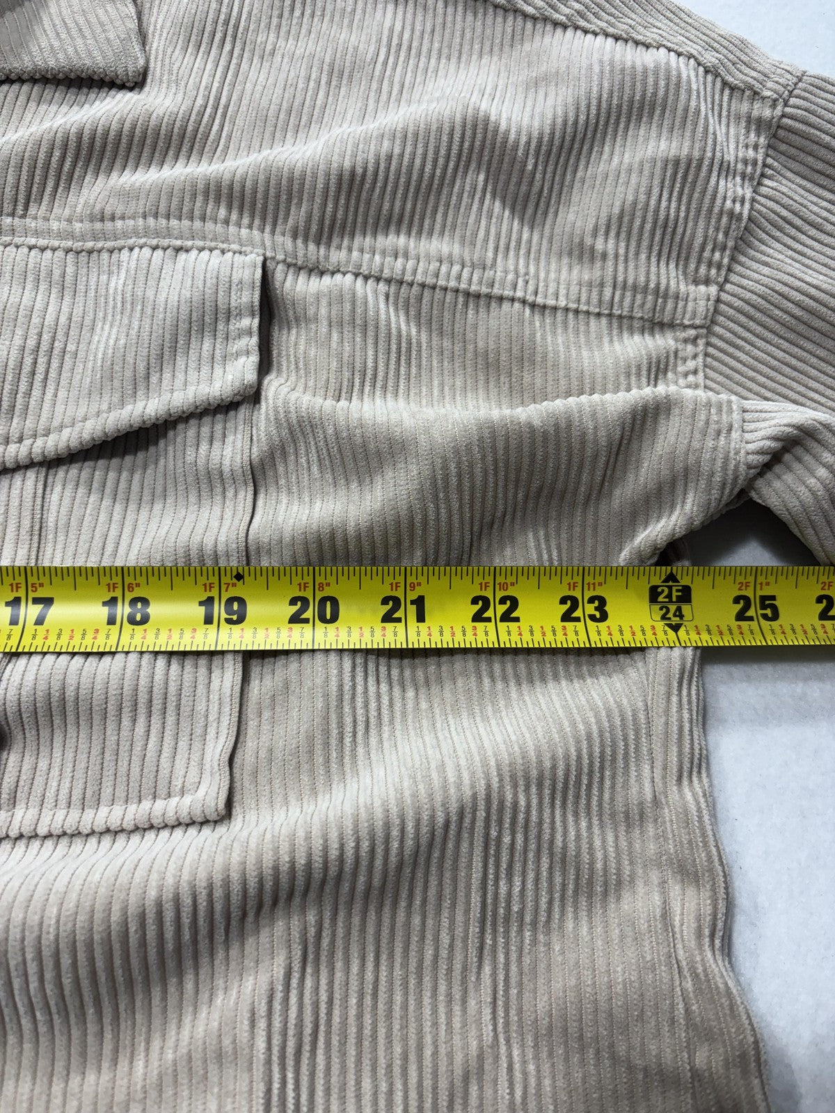 Live 4 Truth Shirt Dress Womens Medium Beige Corduroy Button Front Hi Low Hem