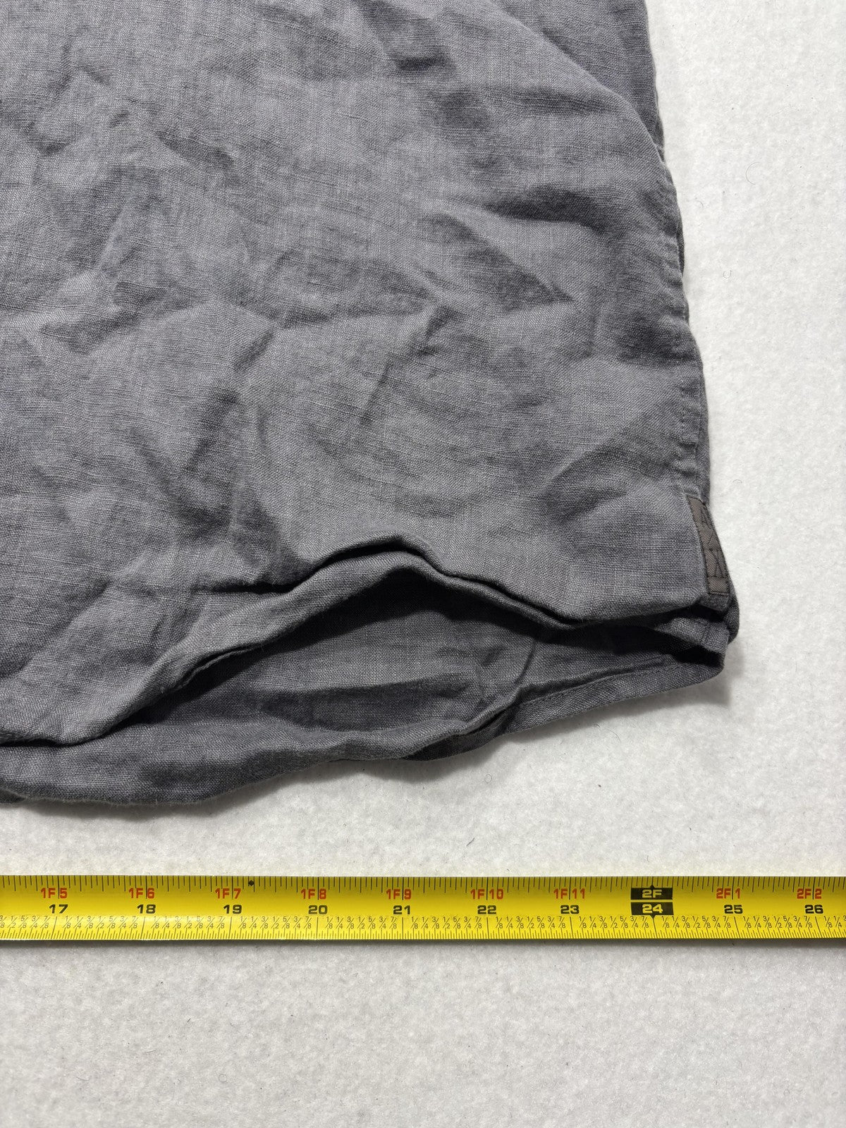Armani Exchange Shirt Mens 2XL Gray Linen Short Sleeve Button Up Casual
