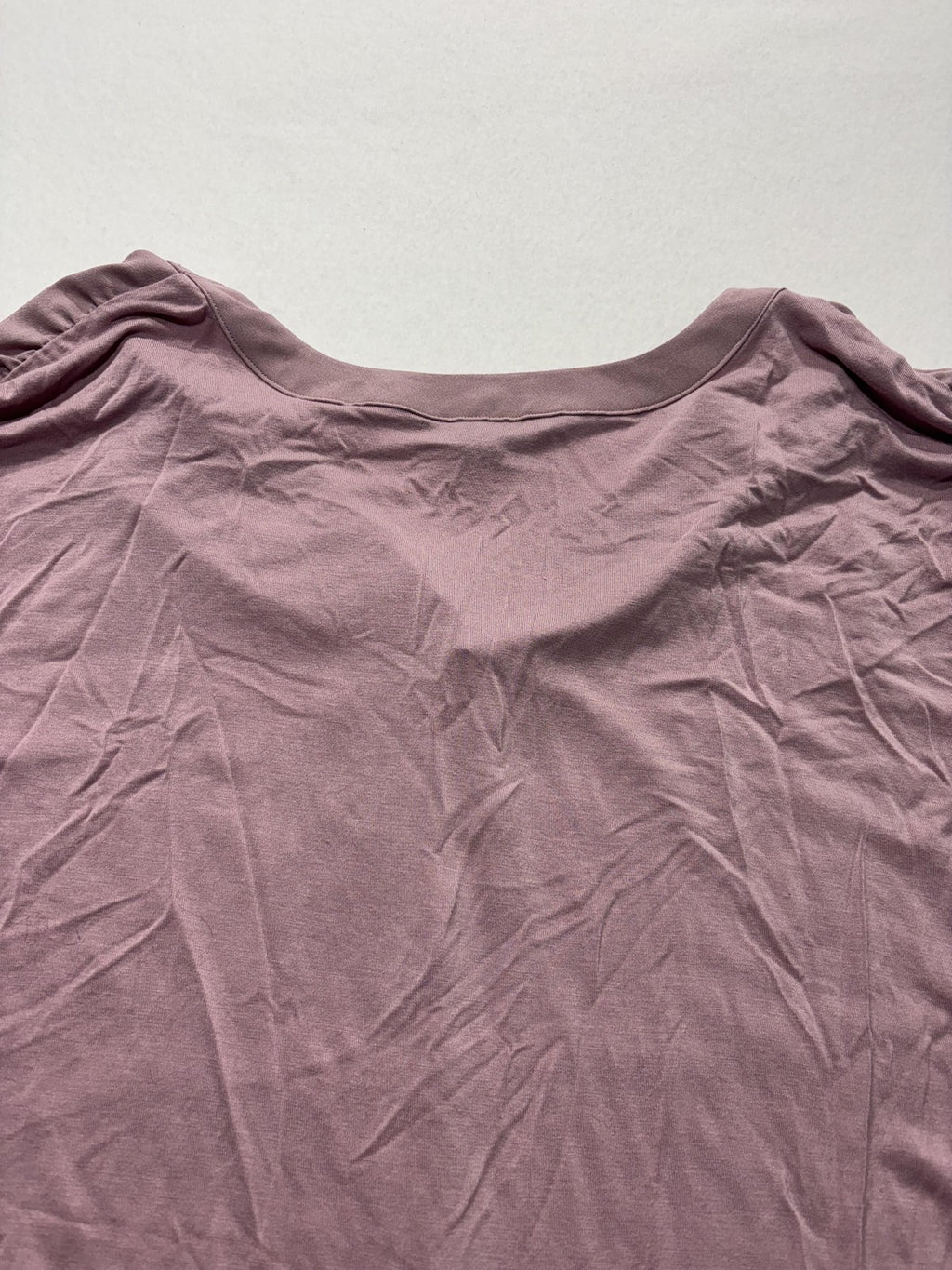 Banana Republic Blouse Womens Large Pink V Neck Cap Sleeve Lightweight Jersey