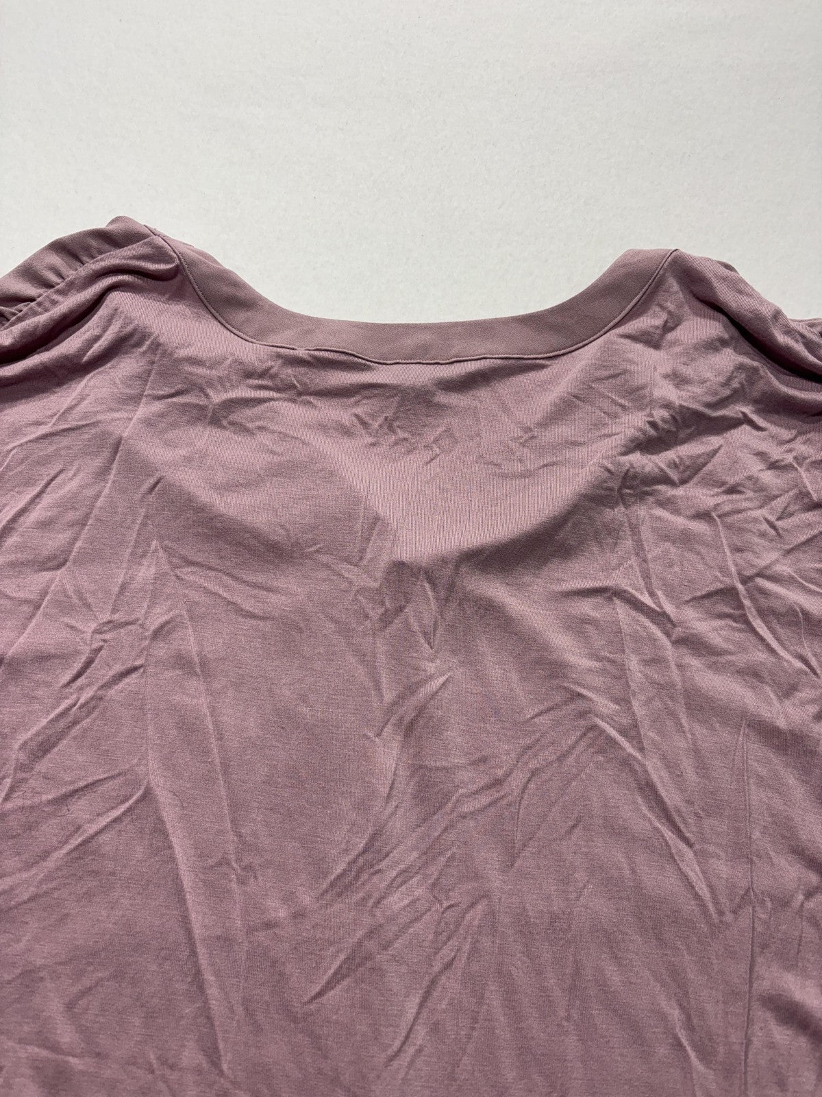 Banana Republic Blouse Womens Large Pink V Neck Cap Sleeve Lightweight Jersey