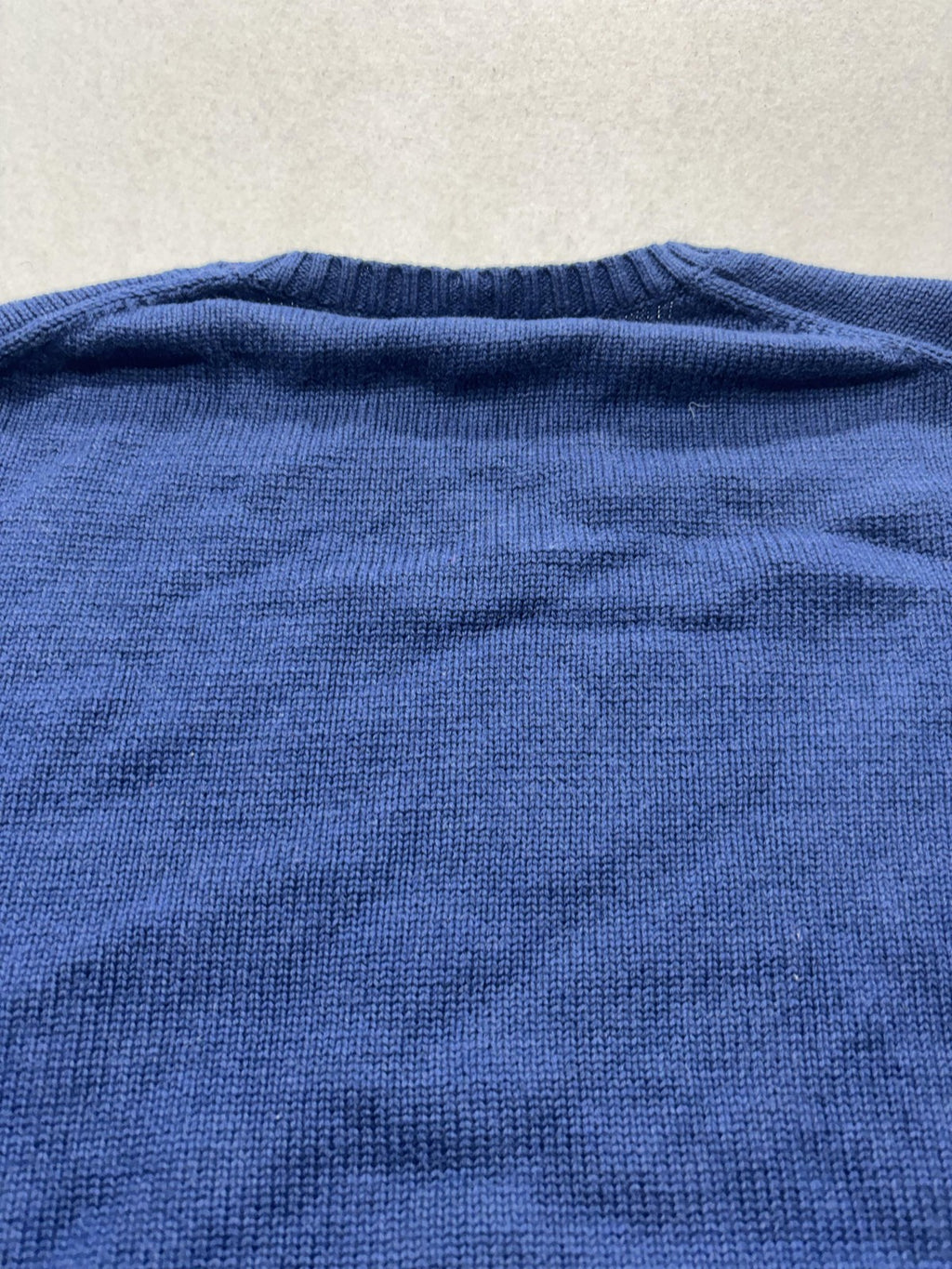 Polo Ralph Lauren Sweater Mens Small Blue Cotton Knit Crew Neck Pullover RLMWB