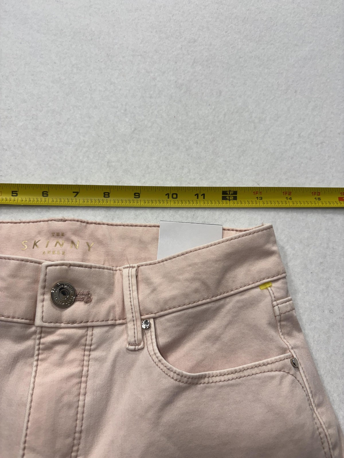 White House Black Market HR Sculpt Skinny Jeans Womens 00 Pink High Rise Stretch
