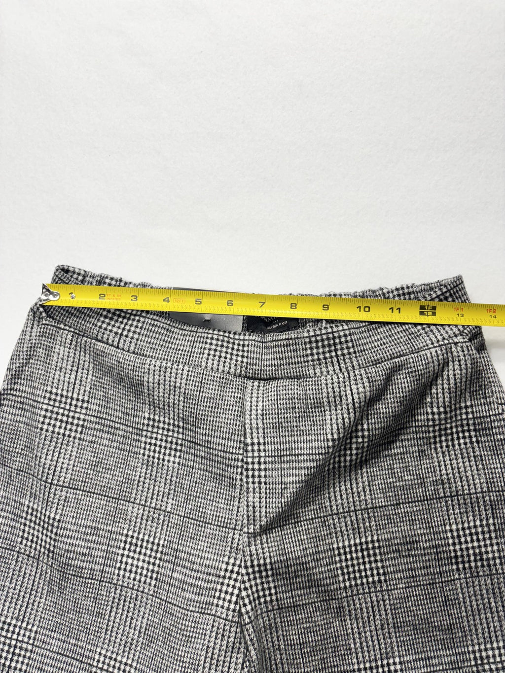 Banana Republic Dress Pants Womens 2 Gray Plaid Hayden Pull On Ponte Ankle Slim
