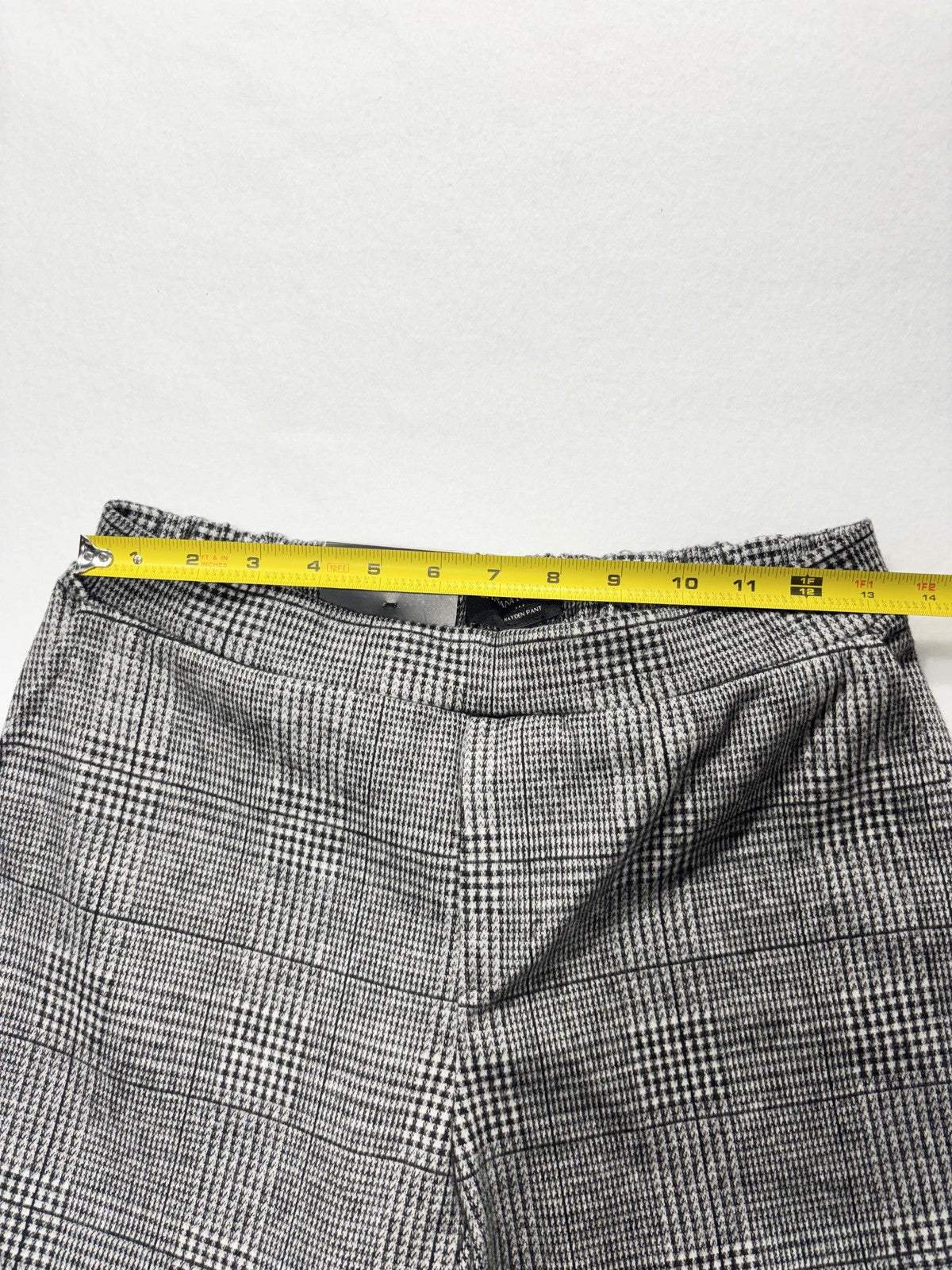 Banana Republic Dress Pants Womens 2 Gray Plaid Hayden Pull On Ponte Ankle Slim